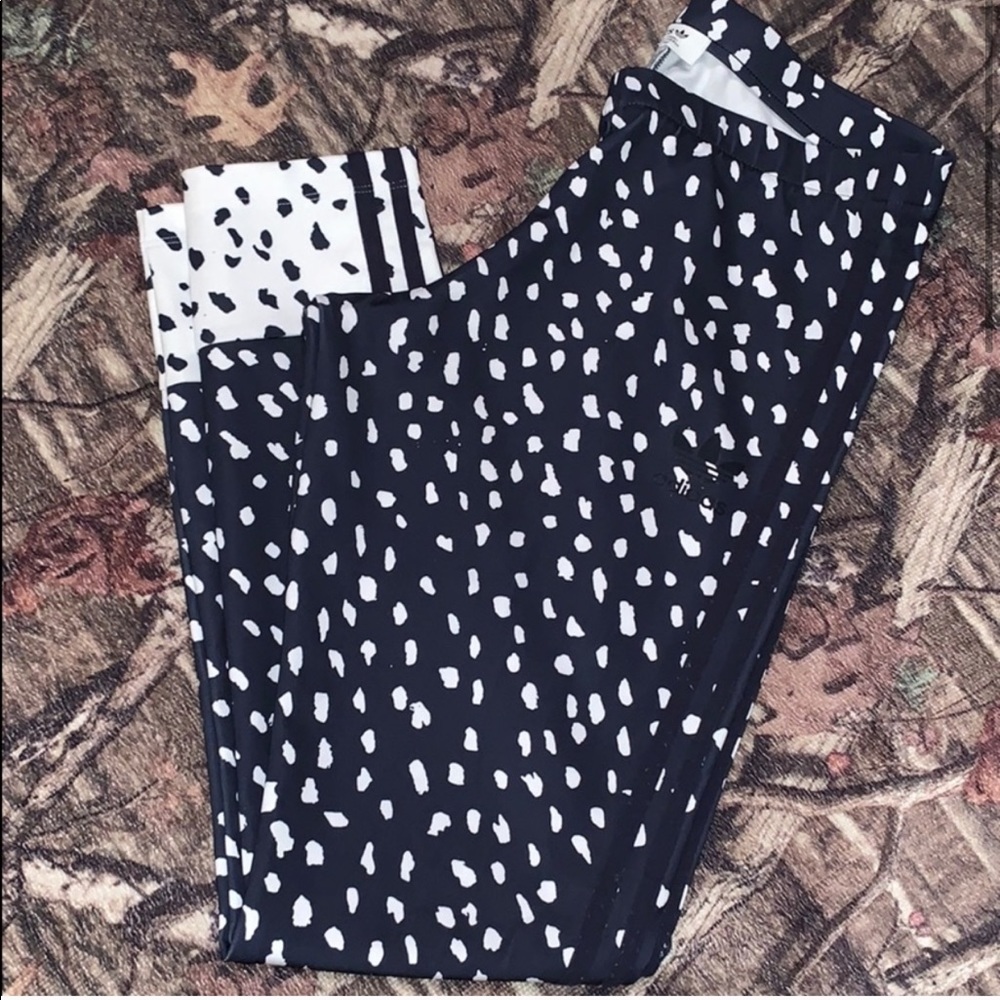 Adidas Navy & White Leggings